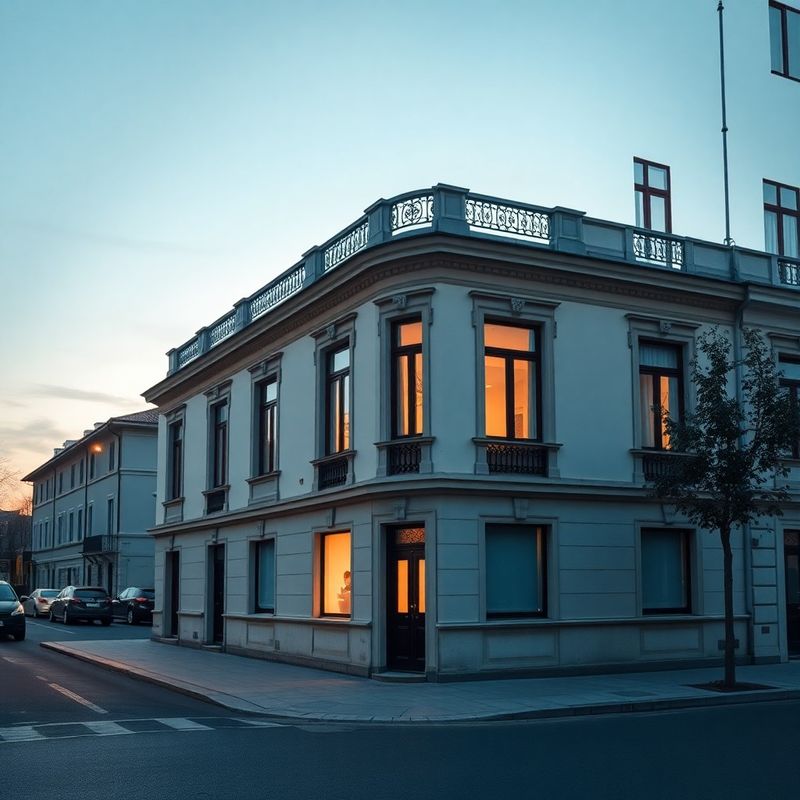 Exteriorul unei clădiri clasice din centrul Craiovei la apus